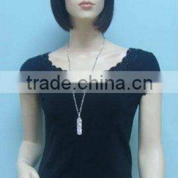 2011-LS034 LADIES SHORT SLEEVE ROUND NECK PULLOVER SWEATER