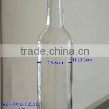 Wholesale empty glass wine bottle 330ml for red wine