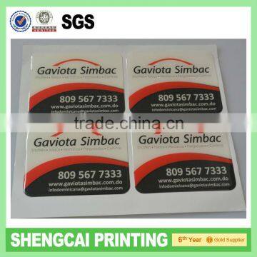 Brand advertising promotional epoxy sticker