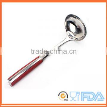 High quality Kitchen Utensils Stainless Steel Soup Spoon Ladle With Tpr Cover Handle