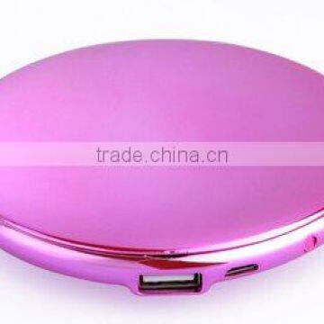 smart mirror round power bank