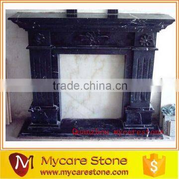 black fireplace mantel,marble fireplace