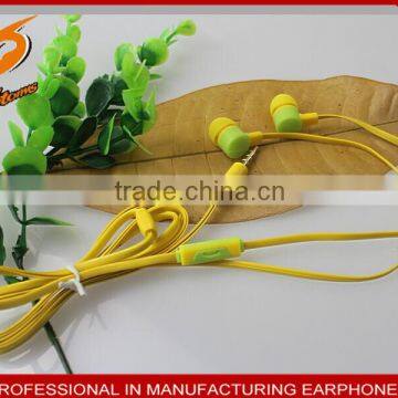 Colorful Flat Cable Earphone.New Products Earphones .Headphones With Mic,