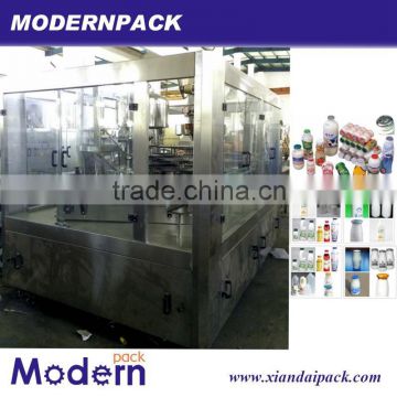 Automatic HDPE plastic bottle milk yogurt filling machine with aluminium film sealing