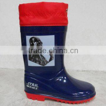 Fashion ape boys PVC boots with collar