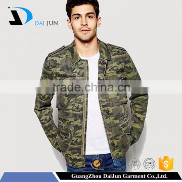 Daijun oem 2016 latest army green camouflage down coat military jacket