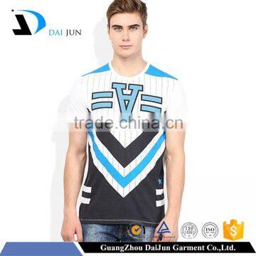 Daijun oem anti wrinkle short sleeve printed men sleeveless football t shirt