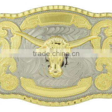 Longhorn Rodeo Western Belt Buckle Cowboy Cowgirl Gold Bull Bullrider