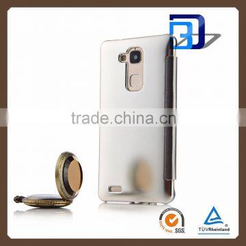 2016 Luxury Electroplate Clear View Smart Flip Leather Mirror Case for Huawei Ascend Mate 7 Mobile Accessories China Supplier photo-3