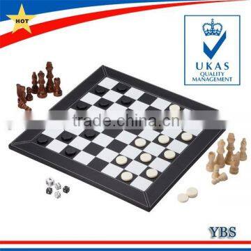 Leather Game Board With Both Backgammon and Chess Board photo-5