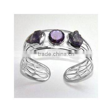 Amethyst 925 Sterling Silver Bangle