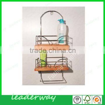 2 tier shower caddy bamboo bath caddy for organizer