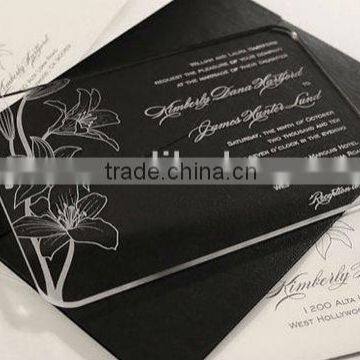 2014 acrylic wedding favor/decoration wedding invitation card