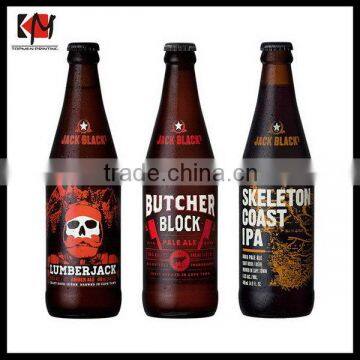 Red Foil Stamping Wine Bottle Label Sticker For Battle Beverage photo-6