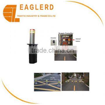 Stainless steel automatic hydraulic rising bollards with LED light