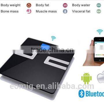 Bluetooth Eletronic Body Fat Analyzing Digital Weighing Scale