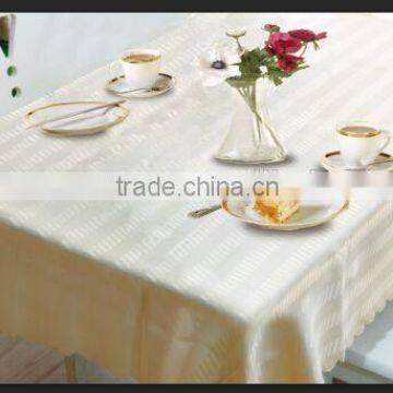 stripe design beige color dinning tablecloth