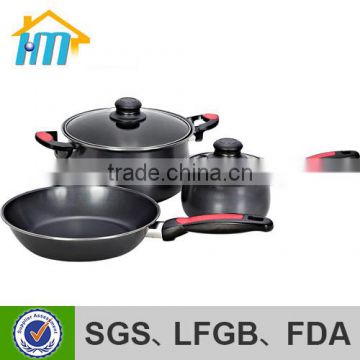 cookware with glass lid and gold finish handles