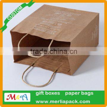 BROWN TWISTED HANDLE KRAFT PAPER CARRIER BAGS 120 GSM PREMIUM PULP BAGS