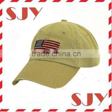 Stone washed cotton twill baseball cap 6 panel custom sport cap and hat