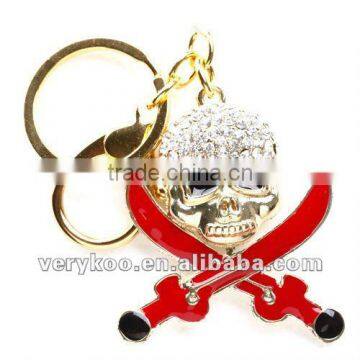 Fashion Enamel Skull Promotional KeyChain Jewelry FCA-15126