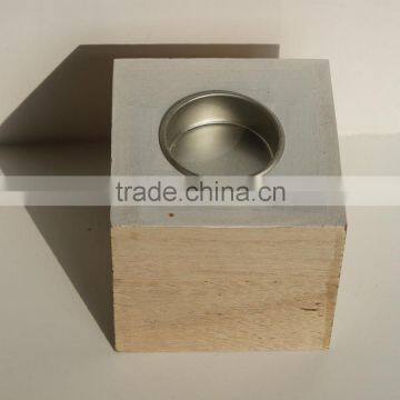 square cheap wooden candlestick