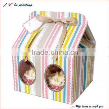 Custom pvc cupcake boxes/ packaging cupcake boxes with ribbon/ pvc cupcake boxes wholesale manufactures wholesale