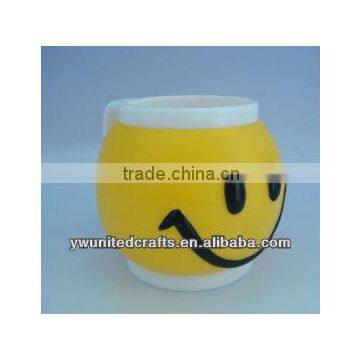 Fashion&Cute vinyl mug with a big smile cup cover