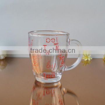 European style glass mug for coffee