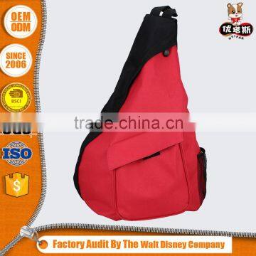  customize polyester crossbody triangle sling bag chest back pack