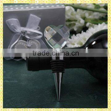 Personalized Glass Heart Cute Wine Stopper For Company Souvenirs