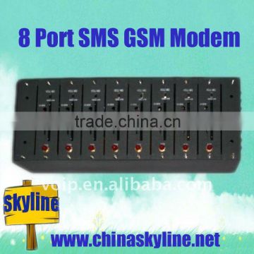 HOT SALE! 8 Port GSM Modem Quad/Bulk SMS platform/Cluster sending SMS(850/900/1800/1900MHz)