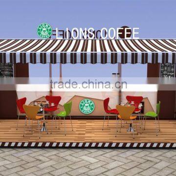 High quality modular shipping container restaurant with stairs and rails to the top