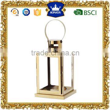 Goden color Garden Stainless steel candle lantern 1053