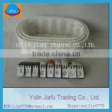 White colour regular handmade weaving oval plastic fruit trays