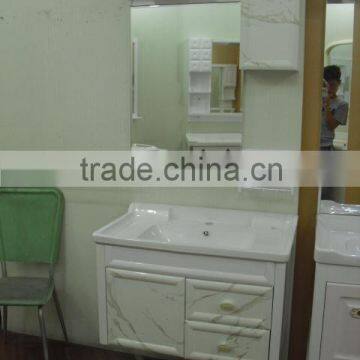 Latest Triangle Shape Modern Style Pvc Material LED Light Bathroom Mirrored Wall Cabinet for Wholesale