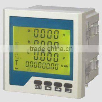 96*96 THREE-PHASE THREE ROW MULTICHANNEL LCD DIGITAL DISPLAY ENERGY METER RH-3D3Y