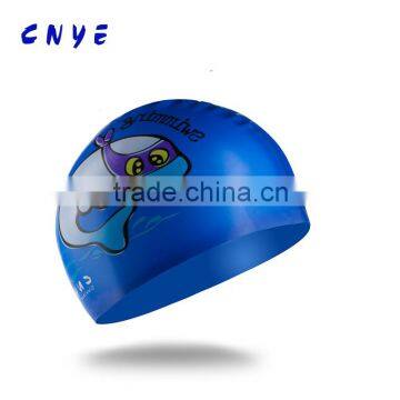 CNYE silica gel swimming cap for children waterproof hat cartoon pattern eco-friendly cheap price good quality OEM