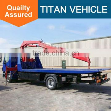 wrecker tow truck , flat road removal truck wrecker , Breakdown Recovery Truck vehicle with 5 tons crane