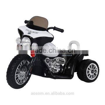HOMCOM Ride On Motorbike Cool Tricycle 6V Children gift W / Sound - Black & White