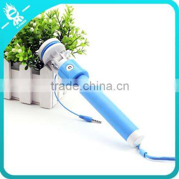 2016 new cable selfie stick with customized logo CE FCC ROHS