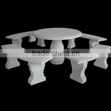 Stone garden tables and benchs