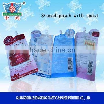 5g Cosmetic Bag of Shaped Stand up Pouch With Spout