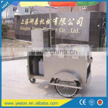 tricycle mobile food transport cart bike food cart car kitchen hot dog van, kiosk