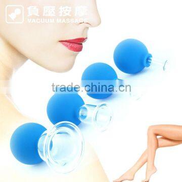 Vacuum Massage Cupping Rubber Bulbs Glass Cupping Set 4