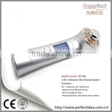 LCD display Photorejuvenation therapy 3MHZ Ultrasonic facial lightening facial beauty device