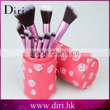 New 12pcs Pink Makeup Brushes Set Cosmetics Make up Maquiagem Beauty Foundation Brush With Holder Case