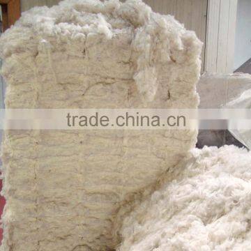 wool waste 19.5-34mic 40mm white and brown price 0.45-7.00/kg