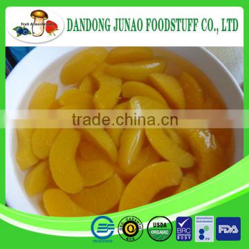 fresh canned yellow peach strips