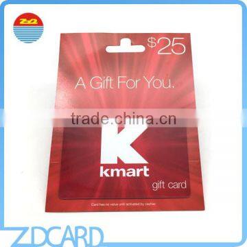 Plastic PVC Discount Gift Card With Paper Holder